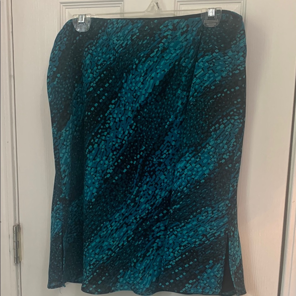 Elegant Teal and Black Women's Skirt